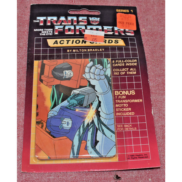 Transformers Action Cards 1985 Sealed Pack #1